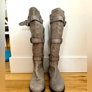 Cole Haan soft grey leather and Suede boots - size 9 with Nike Air Soles